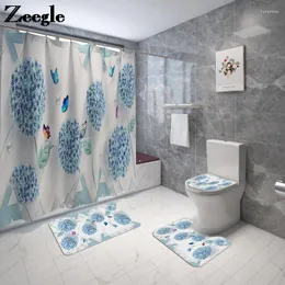 Bath Mats Europe Style Mat And Shower Curtain Set Microfiber Bathroom Carpet Home Decoration Room Toilet Floor Rugs