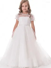 Girl Dresses Flower Girls Dress Party Princess Cash Cash Case Casele Sleeveless per bambini Vestidos per 2-14y