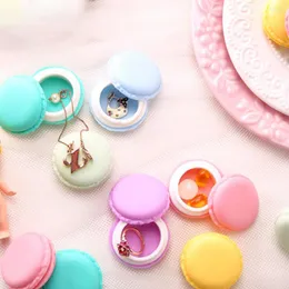 Storage Boxes Portable Candy Color Mini Cute Macarons Jewelry Ring Necklace Carrying Case Organizer Box For Small Items