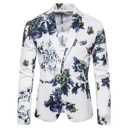 Ternos masculinos Blazers Spring Autumn Male Blazer Jaqueta de impressão de estilo chinês para homens homens do homem de negócios Slim fit mens