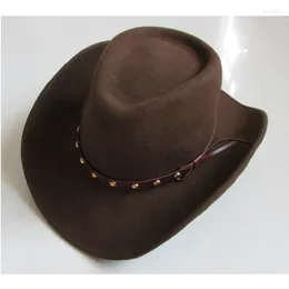 BERETS PURE WOOL COWBOY Western Hats For Men Sombrero de Hombre Cappello Uomo Cowgirl Country Wild West Cow Boy Hatsberets pros22