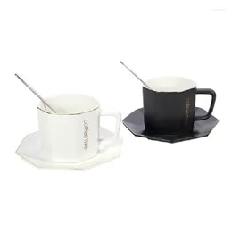 Cups Saucers Gift Creative Home Coffee Cup Ceramic Phnom Penh Mug Afternoon Tea Office Water Simple Saucer Set Couple