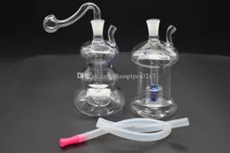 Heta mini glas bongs original oljerigg dabs glas vattenr￶r bongs sm￥ glas vattenpipa shisha med 10 mm manlig oljebr￤nnare och slang