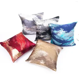 Pillow Covers Cases Black Contemporary Grey Gold Abstract Painting Gallery Interior Lines Christmas Pillowcase 45 45cm