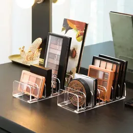 Förvaringslådor transparent akryl ögonskugga kompakt arrangörslåda organisation divider makeup fåfänga kosmetik hållare låda