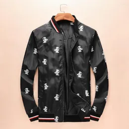 남자 재킷 남자 갈비 19ss 슬리브 클래식 동물 줄무늬 패션 높이 부부 야구 코트 추상 디지털 코트 모터 #j3