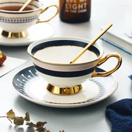 Filiżanki spodki kości Chiny białe kreatywne porcelanowe filiżanki i spodek ceramika prosta herbata