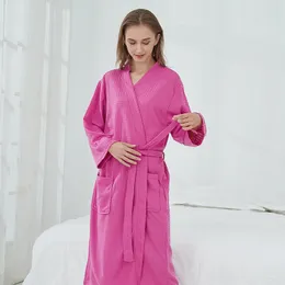 Kadınların pijama unisex bornoz kadın gelin giyinme adam bornoz moda elbiseleri katı kimono peignoir femme ropa mujer damla gemisi