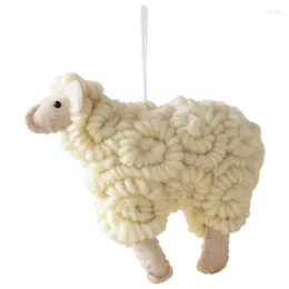 Christmas Decorations -Handwork Curly Sheep Tree Pendant Hanging Ornament Felt Home Decoration Gift