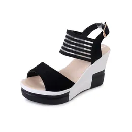 Sandaler Summer Ultra High Wedges Heel Fashion Open Toe Platform Hiss Kvinnor Plus -storlek Pumpar 2023