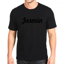 Herr t -skjortor tryckt tshirt mode topp som säger namnet jasmin söta vuxna barn gra tees mens lös anpassning
