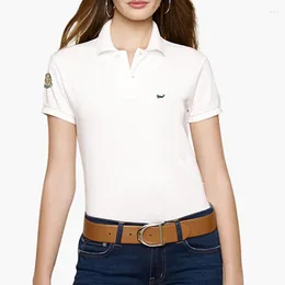 Women's Polos High Quality Summer Lady Short Sleeve Polo Shirts Small Logo Casual Lapel Cotton Women Fashion Slim Tops Tees 4XL