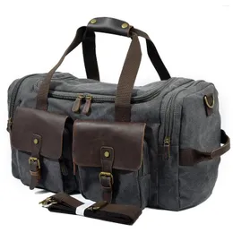 Duffel Bags Cow Leather Vintage Women Men's Large Travel Bag Weekend Casual Designer Duffle Multifunctione Lighweight