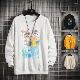 Herrtröjor för tonåring pojkar tröja män höst anime överdimensionerade streetwear hip hop svart hoodie tröjor tecknad vuxen rolig