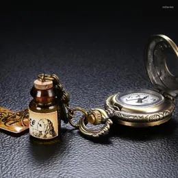 Relojes de bolsillo 2023 retro stijl mannen en vrouwen zakhorloge dial dial chino nostalgische kettetting detectel