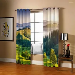 Tenda Custom Beautiful 3D Blackout Window Curtains for Living Room Camera Nature Scenery