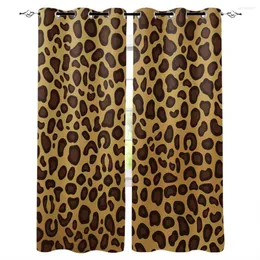 Curtain Animal Skin Texture Leopard Print Window Curtains For Living Room Bedroom Kitchen Treatments Home Decor Cortinas