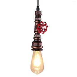 Hänglampor loft retro industriellt järn vintage rörrör diy taklampans upphängning ljuskrona (utan glödlampa)
