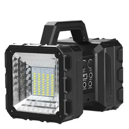 Bärbara lyktor LED Spotlight Work Light Rechargeble Lamp Battery Tält Solar Outdoor Searching