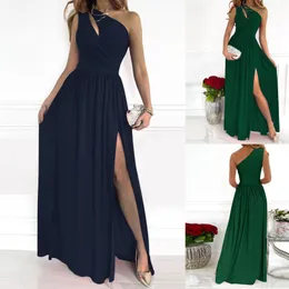 Skirts Elegant Party Dresses For Women Long Dress 2023 Summer Evening Sundress Ladies Fashion One Shoulder Slit Female VestidosSkirts