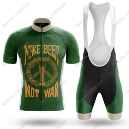 Dise￱ador 2023 Jerseys de ciclismo de cerveza Jetes de ropa verde camisas de bicicleta de verano