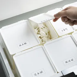 Aufbewahrungsboxen Waschpulver Box Wäscherei Perlen sortieren Desktop kleine Dinge staubdichtes Schreibwaren