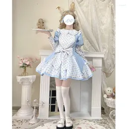 Sıradan Elbiseler Coolfel 2023 Kızlık Keşke Orijinal Tasarım Lolita Polka Bear Sweet Op Elbise Cosplay