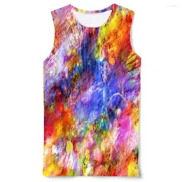 Men's Tank Tops Kid's Graphic Top Boy And Girl 3D Print Sleeveless Pattern Rainbow Tees