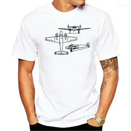 Magliette da uomo che vendono top di abbigliamento fitness top maschio Lockheed Electra Junior 12 Blueprint 1936 USA Aircraft Aeroplanenovelty