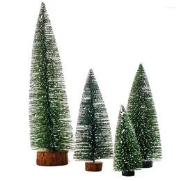 Weihnachtsdekorationen Fabrikpreis DIY Baum 5 Größe Sisal Flaschenbürste Kleine Kieferndekoration für Zuhause Navidad Jahrsgeschenk