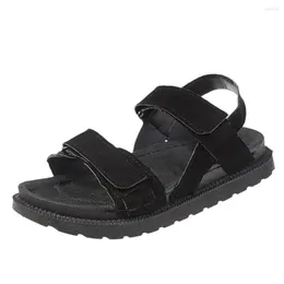 Sandaler Summer Women's Beach Fashion Flat Bottom Raman Shoes Open Toe Wedge Slip On For Women