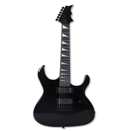 Guitare électrique à 6 cordes de style chinois, matériel en métal noir brillant noir cou arrière mat