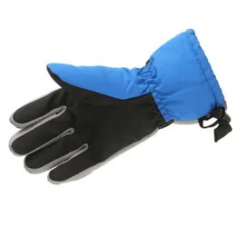 Cycling Gloves Waterproof Windproof Children Kids Ski Black Baby Winter Warm Full Finger Blue Boys Girls Snow Snowboard 10-14 Old Cycling1