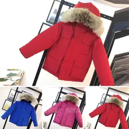 2023 Kids Designer Down Coat Winter Jacket Boy Girl Dziewczyna Dziecko Kurtki odzieżowe z odznaką grubą ciepłą warstwa zniszczającą Paras Fashion Classic Parkha S.