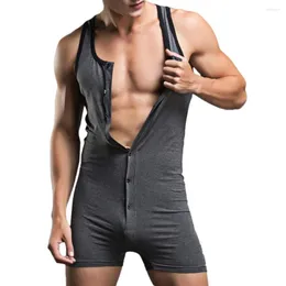 Underpants Calzoncillos Sexy Men's Undershirt Underwear Sleeveless Tank Tops Bodysuit Nightwear Jumpsuits Casual Play Suits Shorts