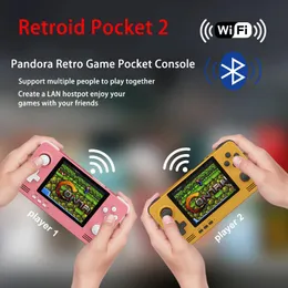 Retroid Pocket 2 Retro Game Handheld Console 3,5-tums IPS-skärm Android och Pandora Dual System Switching 3D Games wifi bärbara spelare