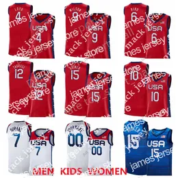 Maglie da basket Maglie da basket Donna US Basket Estate 15 Brittney Griner Jersey 10 Breanna Stewart 4 Jewell Loyd 9 A'ja Wilson 6