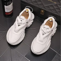 Luxury Designer Shoes Men's White Black All Match Punk Hip Hop Rock Platform Shoes Male Sports Walking Sneakers Zapatos Hombre D2B0