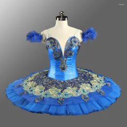 Scene Wear Professional Custom Size Women Adult Dancewear Blue Ballet Tutu