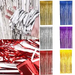 Party Decoration Metallic Foil File Shimmer Backdrop Wall Birthday Wedding Po Booth Tinsel Curtain Decoration Party