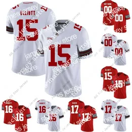 Jerseys tröjor fotbollsfotbollströjor män kvinnor fotboll ungdom Ohio State Buckeyes # Ezekiel Elliott J.T. Barrett Joey Bosa Jerome Bake