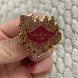 Broscher h-p Marrauder Map Lapel Pin Brooch Badge ryggsäck dekoration smycken