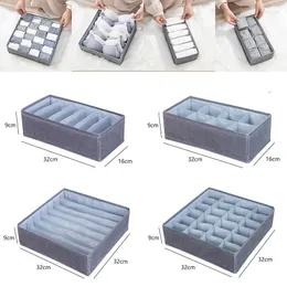 Depolama Kutuları Kumaş iç çamaşırı sütyen kutusu sıralama külot çoraplar bölme çekmecesi organizatör ev