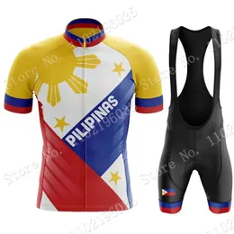 Designer 2022 Philippines National Cycling Jerseys Sets Pilipinas Kleidung Rennrad Blaue Hemden Anzug Fahrrad Trägerhose MTB Ropa Maillot
