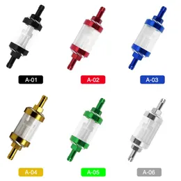 All Terrain Wheels Parts 6 Colors 5PCS CNC Aluminum Alloy Glass Motorcycle Gas Fuel Gasoline Oil Filter Moto Accessories For Dirt Pit Bike