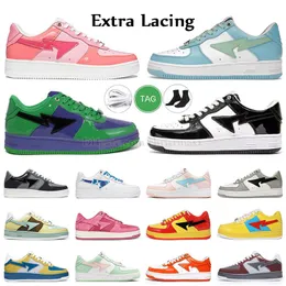 mens women fashion running shoes low sk8 abc camo pink blue patent leather black and white panda designer sneakers platform outdoor sport trainers