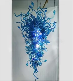Kronleuchter Mund geblasen Borosilikat LED Light Quelle Innenkunst Dekorative Dale Chihuly Stil Murano Glasskristall Kronleuchter