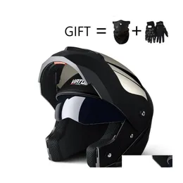 Motorradhelme 2022 Professioneller Rennhelm Modar Dual Lens Fl Face Safe Casco Capacete Casque Moto S M L Drop Lieferung Mobil Dhrof