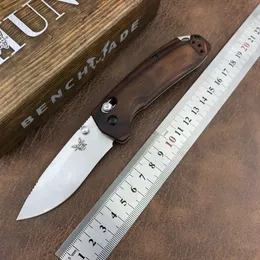 Benchmade Hunt North Fork Folding Knife 2.97" S30V Blade, Stabilized Wood Handles - 15031-2