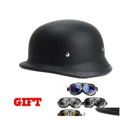 Caschi Moto Stile Tedesco Dot Appd Casco Mezza Faccia Chopper Cruiser1 Drop Delivery Cellulari Accessori Moto Dhjgl